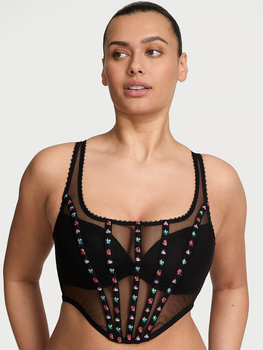 Женский корсет Victoria's Secret (28785676231) Dark Blossom Embroidery Corset Top XS черный