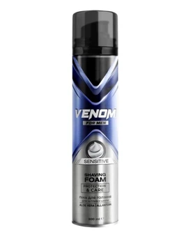 Піна для гоління для чоловіків Venom Sensitive 300 мл Aloe vera & Allantoin