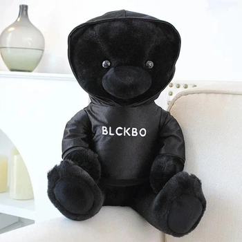 М'яка іграшка ведмедик Teddy у чорному худі плюшева