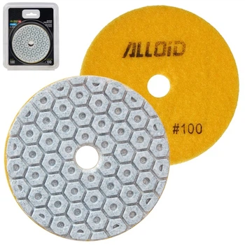 Alloid Pro. Круг алмазный шлифовальный на липучке COMBS 100 мм, зерно 100
