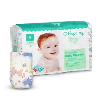 Підгузки дитячі Offspring Розмір S 3-6 кг 48 шт. в упаковці, Казковий світ
