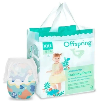 Підгузки-трусики дитячі Offspring Розмір XXL, 15-23 кг, 24 шт. в упаковці, Підводний світ