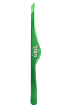 Пинцет профессиональный для бровей Zola Green, скошенный