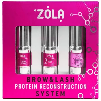 Набір складів для ламінування брів Zola Brow&Lash Protein Reconstruction System, 10 мл