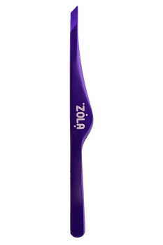 Пинцет профессиональный для бровей Zola Violet, скошенный