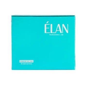 Краска для бровей Elan с окислителем No02 (сет), темно-коричневая