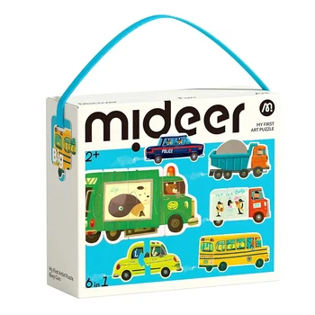 Мой первый пазл 6 в 1 Mideer Занятые машины (MD1458) Busy cars