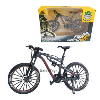 Игрушечный велосипед с резиновыми колесами Металлический Фингербайк MTB – велосипед для трюков и декора, 18 см Серый
