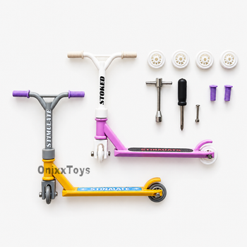 Игровой набор Finger Scooter — металлические самокаты 2 шт, сменные колёса и инструменты (Pjy3)