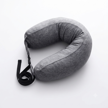 Подушка дорожня U-подібна Jingdong Jingzao 94% натуральний латекс 66x16 см Dark Gray
