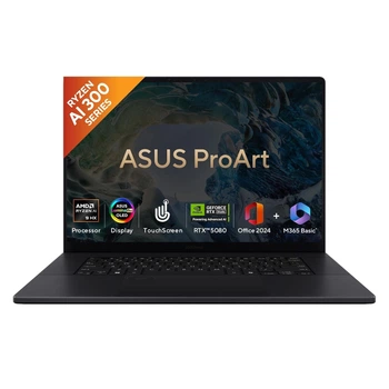 Ноутбук ASUS ProArt P16 H7606WW-AI9HX370 (90NB14H1-M001V0) 16" 4K OLED Touch / AMD Ryzen AI 9 HX 370 / RAM 64 ГБ / SSD 2 ТБ / NVIDIA GeForce RTX 5080 16 ГБ / Windows 11 Pro / Black