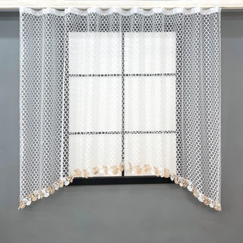Кухонна арка VR-Textil № 000к сітка з макраме білий 270х155 см (51-274)