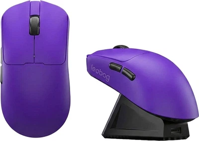 Mysz Leobog GM3 LEGM3P with a charging station Purple (6970939953675) 