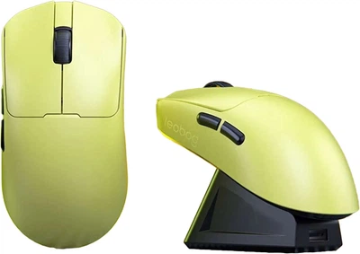 Mysz Leobog GM3 LEGM3Y with a charging station Yellow (6970939957376) 