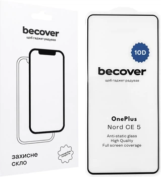 Защитное стекло BeCover 10D для смартфона OnePlus Nord CE5 6.77" Black (BC_715935)