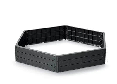 Грядка модульна пластикова Prosperplast Base Woody IBWH-S433 148x129x25 см антрацит