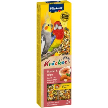 Ласощі для великих австралійських папуг фруктовий 2 шт/уп Vitakraft Kracker Original Almonds and Fig крекер