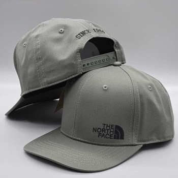 Кепка с прямым козырьком снепбек snapback TNF the nort face Хаки