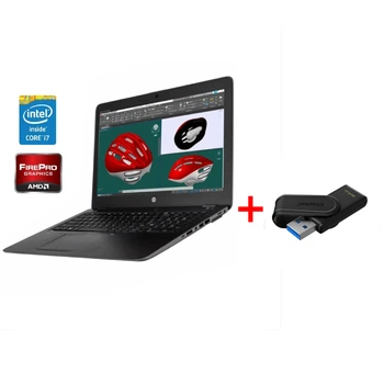 Мобильная рабочая станция HP ZBook 15U G3 / 15.6" (1920x1080) IPS / Intel Core i7-6500U (2 (4) ядра по 2.5 - 3.1 GHz) / 16 GB DDR4 / 256 GB SSD NVMe / AMD FirePro W4190M, 2 GB GDDR5, 128-bit / WebCam / Win 10 Pro б/у + Подарок Накопитель Kingston 64GB