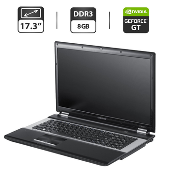 Ноутбук Б-класс Samsung NP-RC730 / 17.3" (1600x900) TN / Intel Core i7-2630QM (4 (8) ядро по 2.0 - 2.9 GHz) / 8 GB DDR3 / 500 GB HDD / nVidia GeForce GT 540M, 1 GB GDDR3, 128-bit / WebCam / DVD-ROM / Windows б/у
