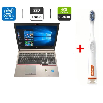 Мобильная рабочая станция Б-класс Fujitsu Celsius H730 / 15.6" (1920x1080) TN / Intel Core i7-4900MQ (4 (8) ядра по 2.8 - 3.8 GHz) / 16 GB DDR3 / 128 GB SSD / nVidia Quadro K2100M, 2 GB GDDR5, 128-bit / WebCam б/у + Подарок Зубная щетка Colgate
