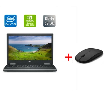 Мобільна робоча станція Dell Precision 7540 / 15.6" (1920x1080) IPS / Intel Core i9-9880H (8 (16) ядер по 2.3 - 4.8 GHz) / 32 GB DDR4 / 512 GB SSD / nVidia Quadro RTX 3000, 6 GB GDDR6, 192-bit / WebCam / HDMI б/в + Подарунок Бездротова миша / USB