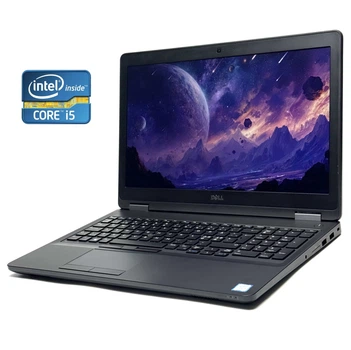 Ноутбук Dell Latitude E5570 / 15.6" (1920x1080) IPS / Intel Core i5-6300U (2 (4) ядра по 2.4 - 3.0 GHz) / 8 GB DDR4 / 128 GB SSD / Intel HD Graphics 520 / WebCam / Win 10 Pro б/у
