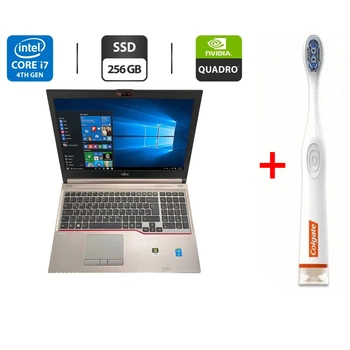 Мобільна робоча станція Б-клас Fujitsu Celsius H730 / 15.6" (1920x1080) TN / Intel Core i7-4900MQ (4 (8) ядра по 2.8 - 3.8 GHz) / 32 GB DDR3 / 256 GB SSD / nVidia Quadro K2100M, 2 GB GDDR5, 128-bit / WebCam б/в + Подарунок Зубна щітка Colgate