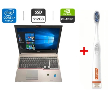 Мобильная рабочая станция Б-класс Fujitsu Celsius H730 / 15.6" (1920x1080) TN / Intel Core i7-4900MQ (4 (8) ядра по 2.8 - 3.8 GHz) / 16 GB DDR3 / 512 GB SSD / nVidia Quadro K2100M, 2 GB GDDR5, 128-bit / WebCam б/у + Подарок Зубная щетка Colgate/ Bluetooth