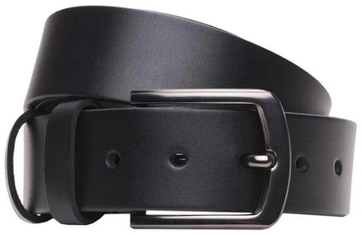 Чоловічий шкіряний ремінь Borsa Leather класичний чорний ремінь із натуральної телячої шкіри 115×4 см 54069