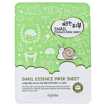 Маска для лица тканевая Esfolio Pure Skin с экстрактом слизи улитка, 25 мл - 717291