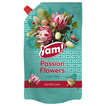 Крем-мыло жидкое JAM! "Passion Flowers", с глицерином, дой-пак 900 г - 727938