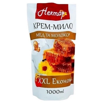 Крем-мыло жидкое НЕКТАРЬ Мед с молоком дой-пак 1000 мл - 507077