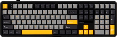 Клавіатура бездротова Aula F108 Leobog Volcano Wireless/Bluetooth/USB Grey/Orange (AUF108-GOG-VO)