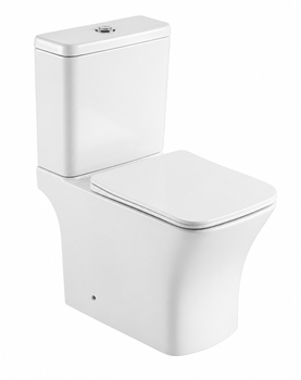 Унитаз-компакт Ravak Torrenta Flow Slim Combi RimOff Tornado с сидением Soft Close RKUJ100020