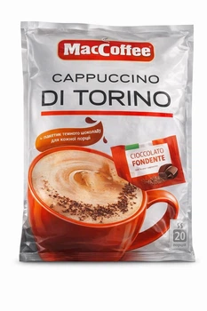 Напій MacCoffee Cappuchino Di Torino з темним шоколадом 25г / 20 шт