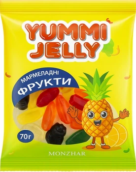 Желейні цукерки Yummy Jelly Фрукти 70г./ 40 шт