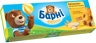 Бісквіт Барні банановий йогурт 150г.