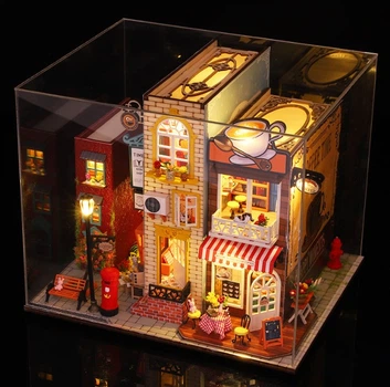 Бук Нук Кав'ярня Book Nook Coffee Slow Time Румбокс DIY House ES-007 + купол