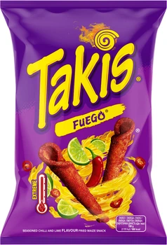 Чипсы Takis Fuego со вкусом чили и лайма 100 г (0.1 кг) (8412600049600)