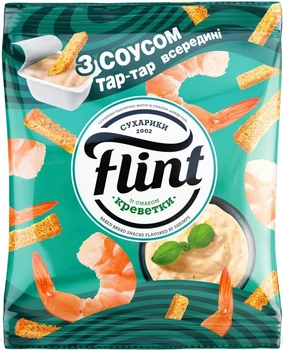 Сухарики Флінт з соусом креветка 65г.
