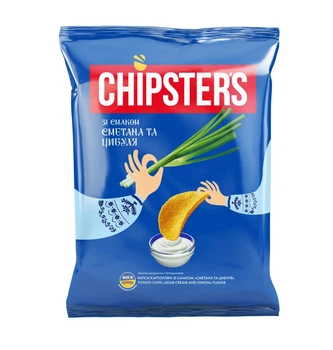 Чіпси Chipster's сметана та цибуля 60г. / 28шт