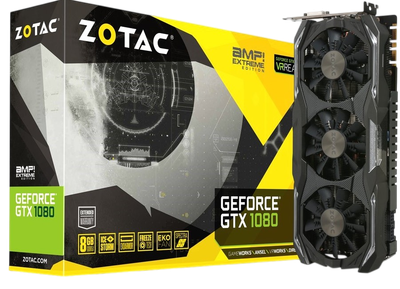 Видеокарта GeForce GTX 1080 8GB Zotac AMP Extreme (ZT-P10800B-10P) Б/У