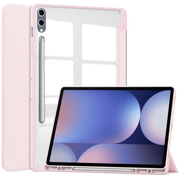 Чехол Clear Acrylic Samsung Galaxy Tab S10+ SM-X820, SM-X826 с местом для стилуса Розовый