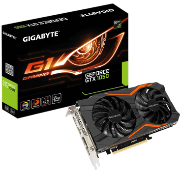 Відеокарта GeForce GTX 1050 2GB Gigabyte G1 Gaming (GV-N1050G1 GAMING-2GD) Б/В
