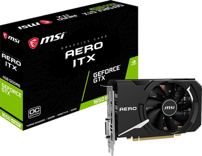 Видеокарта GeForce GTX 1650 Super 4GB MSI Aero ITX OC (GTX 1650 SUPER AERO ITX OC) Б/У