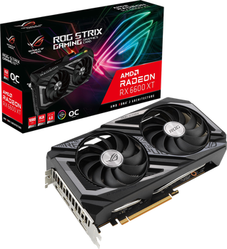 Видеокарта AMD Radeon RX 6600 XT 8GB Asus ROG Strix Gaming OC (ROG-STRIX-RX6600XT-O8G-GAMING) Б/У