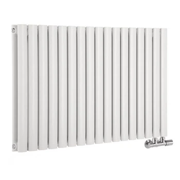 Дизайнерский радиатор Rastas Aurora 2 500x1020 горизонтальный, белый глянцевый