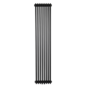 Дизайнерский радиатор Warm Well Column 3 1800×380 вертикальный, черный матовый