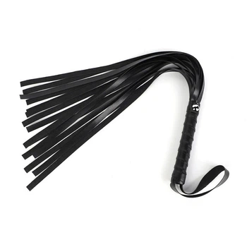 БДСМ-батіг для розігріву та спанкінгу Honey Fashion Accessories, чорний (90к003)
